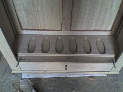 emplacement pour les crosses de fusils