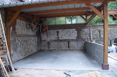 le nouveau atelier en construction