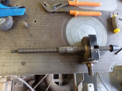 L'axe prÃªt au nettoyage.