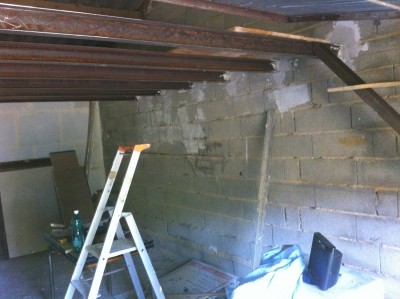 VoilÃ  toute les poutre mÃ©tallique poser pour la chambre mezzanine