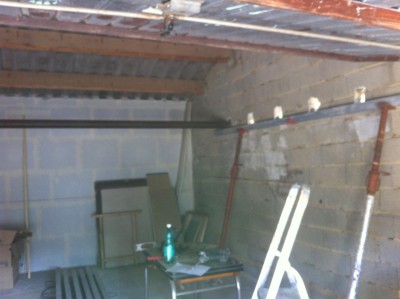 Pose de la premiÃ¨re poutre mÃ©tallique