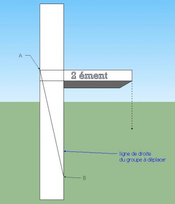 2ement : avec l'outil pivoter, sÃ©lectionner AB en piquant d'abord en A et ensuite en B puis pivoter vers la ligne droite du groupe Ã  dÃ©placer