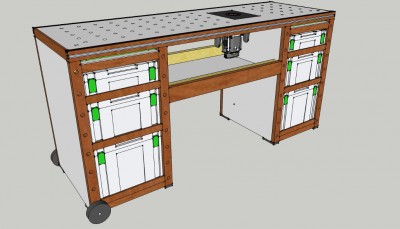 Etabli avec renfort des barres du milieu et visuel sur le dispositif de dÃ©placement