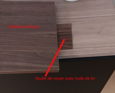 plateau sans finition-placage Huile de lin-mélanimé Noyer